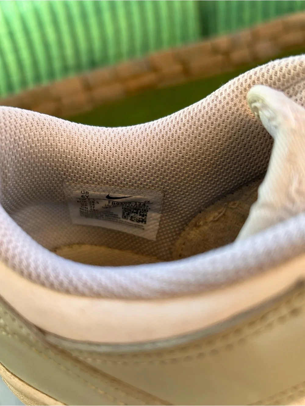 Nike Men’s Low-Top Sneakers in Sage Green and Cream
